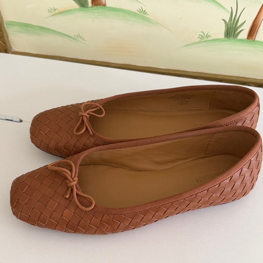 Madewell Annalise Brown Woven Ballet Flats